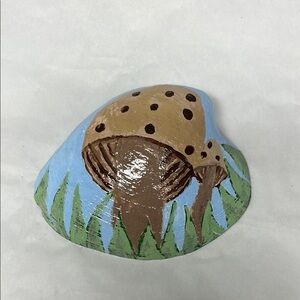 Hand Painted Mushroom Shell Decor